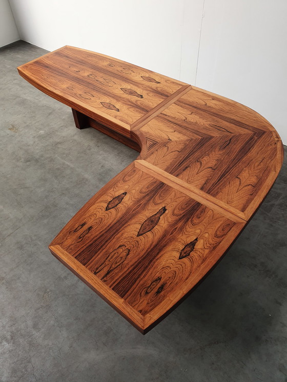 Image 1 of rosewood organic curved coffee table 1970s