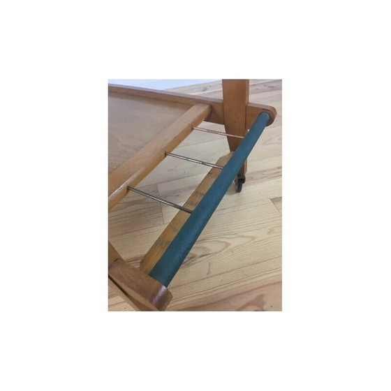 Image 1 of Vintage solid wood serving cart, 1950s