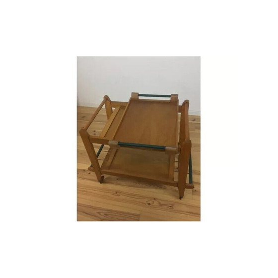 Image 1 of Vintage solid wood serving cart, 1950s