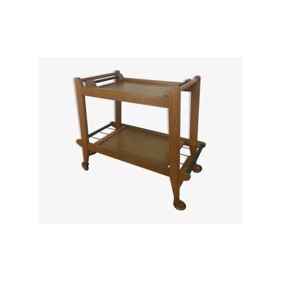 Image 1 of Vintage solid wood serving cart, 1950s