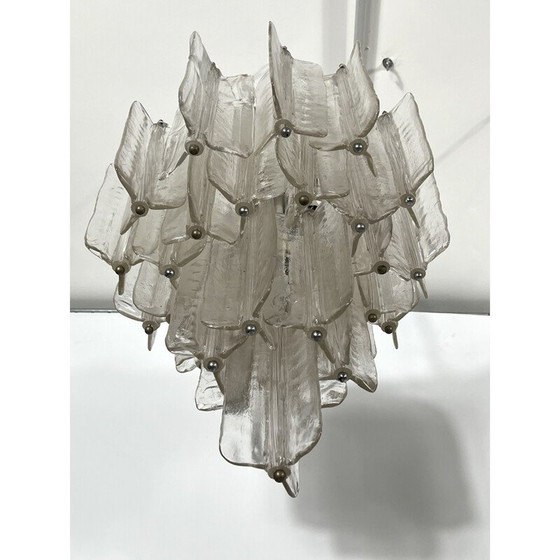 Image 1 of Pair of mid-century Murano glass chandeliers by Toni Zuccheri for Venini, Italy 1960s