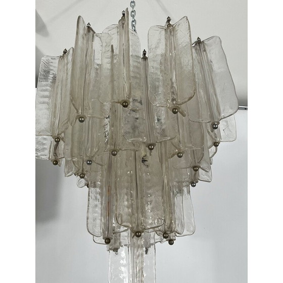 Image 1 of Pair of mid-century Murano glass chandeliers by Toni Zuccheri for Venini, Italy 1960s