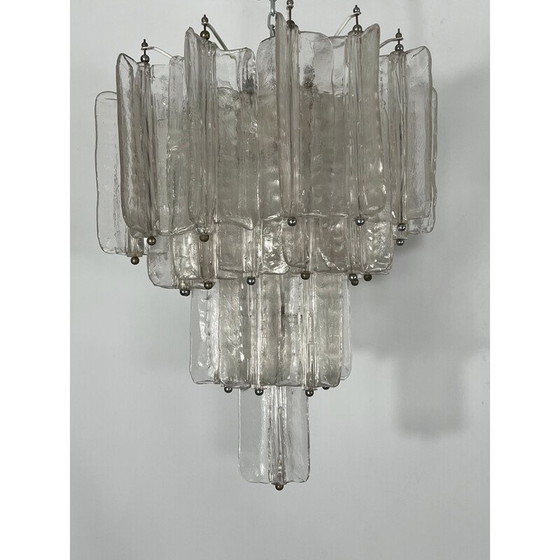 Image 1 of Pair of mid-century Murano glass chandeliers by Toni Zuccheri for Venini, Italy 1960s