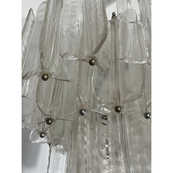 Image 1 of Pair of mid-century Murano glass chandeliers by Toni Zuccheri for Venini, Italy 1960s