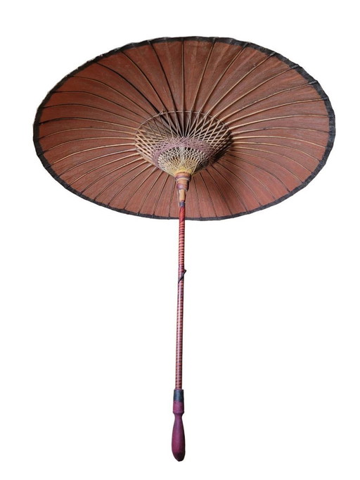 Red Asian umbrella