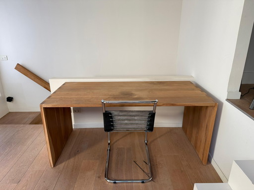 Brutalist Full Oak Design Desk