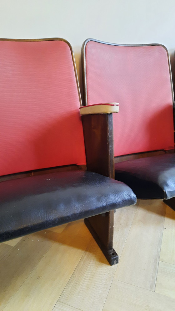 Image 1 of 4x Fauteuil de cinéma vintage