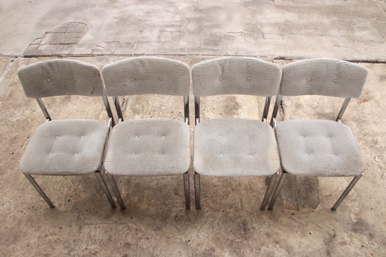 Image 1 of Table de salle à manger en verre Gavina Knoll avec chaises