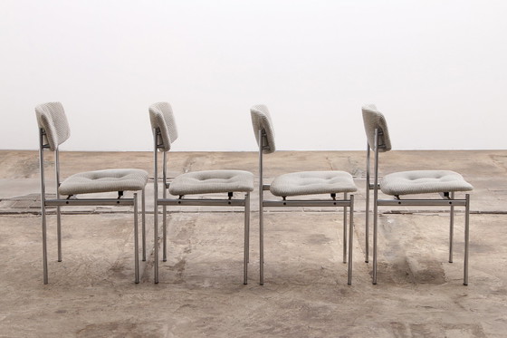 Image 1 of Table de salle à manger en verre Gavina Knoll avec chaises