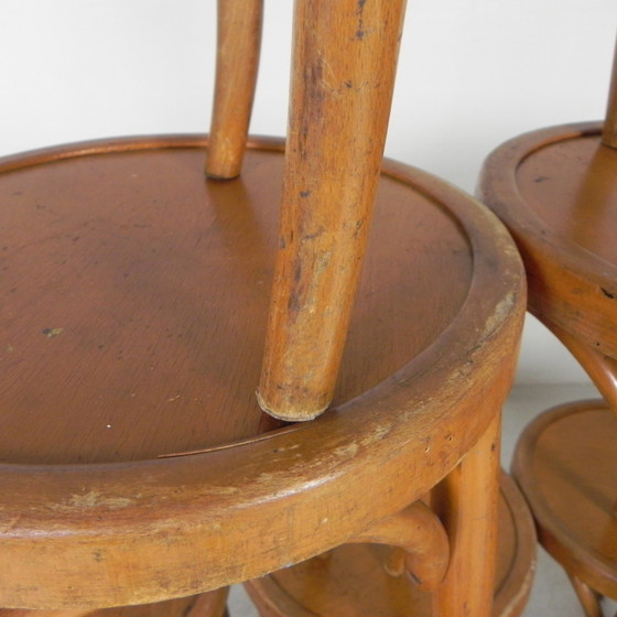 Image 1 of Tabourets en hêtre de style Thonet, années 1950