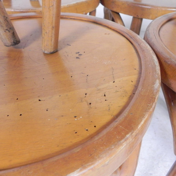 Image 1 of Beech stools in Thonet style, 1950s