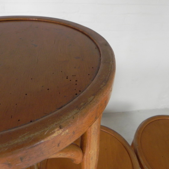 Image 1 of Beech stools in Thonet style, 1950s