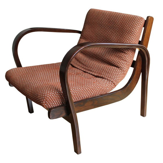 Image 1 of Pair of vintage armchairs by Kropacek and Kozelka for Interier Praha, Czechoslovakia 1950s