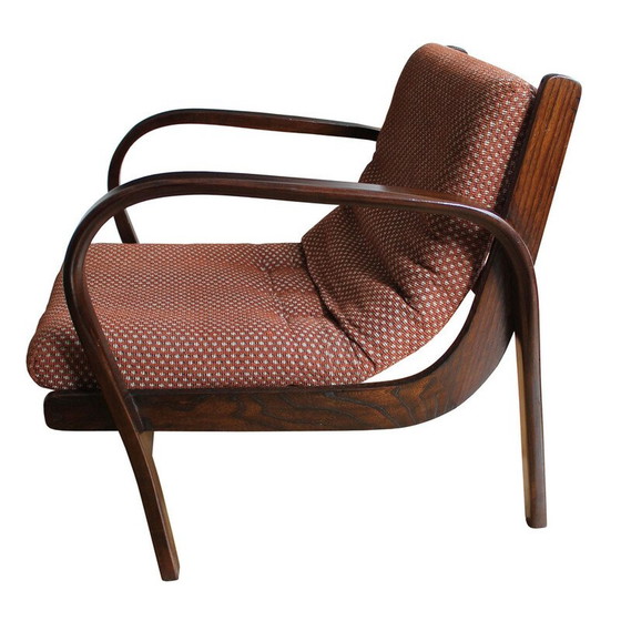 Image 1 of Pair of vintage armchairs by Kropacek and Kozelka for Interier Praha, Czechoslovakia 1950s