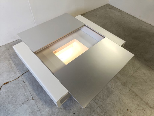 Vintage hidden bar coffee table