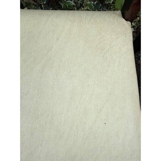Image 1 of Set of 6 vintage Scandinavian chairs with pale yellow Skaï seats