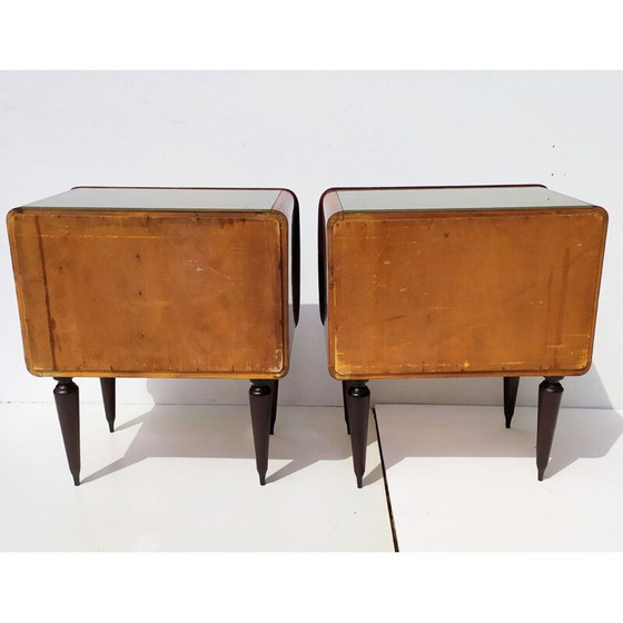 Image 1 of Pair of vintage teak night stands by Paolo Buffa, 1940s