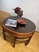 Tavolino da caffè Trinity in teak vintage retrò di metà secolo di Nathan 1960 