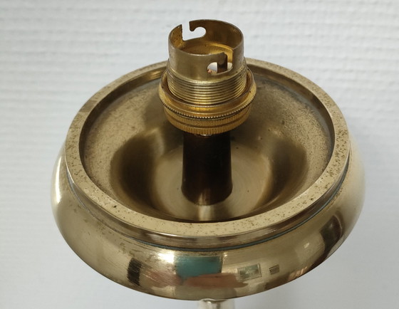 Image 1 of Lampada a treppiede in bronzo dorato, inizio XX secolo, altezza 50 cm