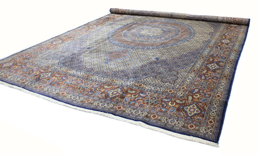 Original Hand-Knotted Persian Carpet Moud Fine Xxl Size 482 X 338 Cm Top Condition