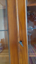 Stained glass narrow bookcase