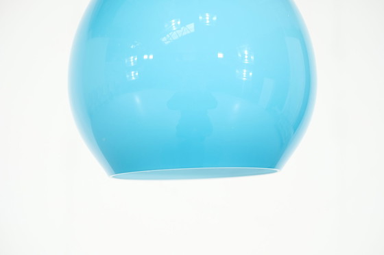 Image 1 of Blue Italian opaline pendant light