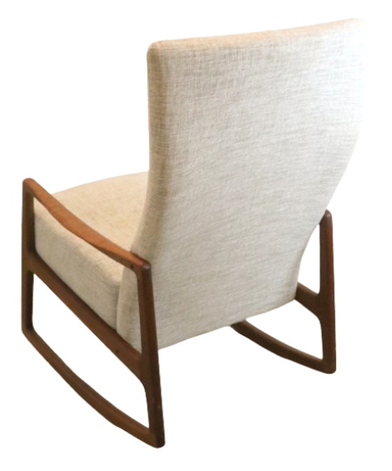 Image 1 of Ole Wanscher for France & Son FD160 rocking chair armchair 'Ulfborg' vintage