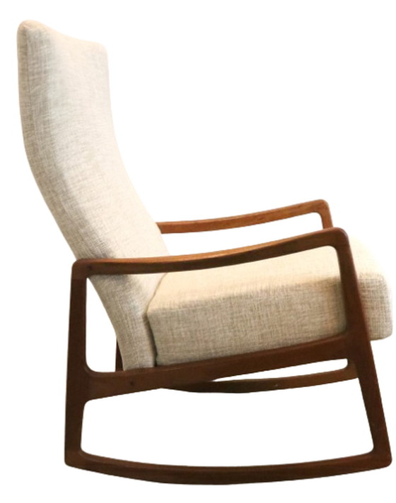 Image 1 of Ole Wanscher for France & Son FD160 rocking chair armchair 'Ulfborg' vintage