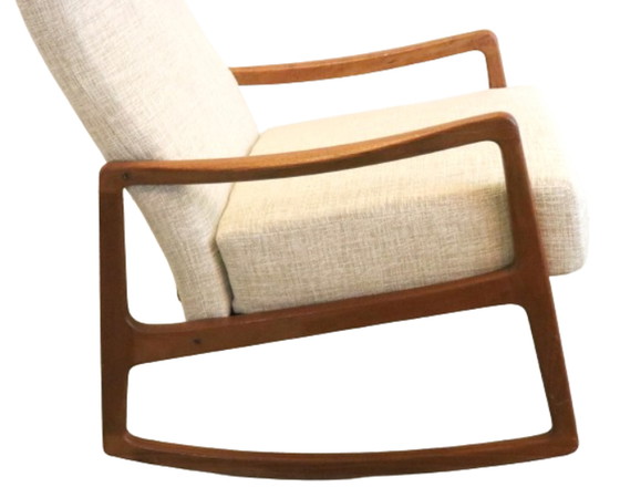 Image 1 of Ole Wanscher for France & Son FD160 rocking chair armchair 'Ulfborg' vintage