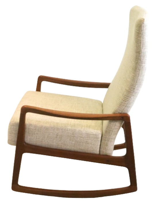 Image 1 of Ole Wanscher for France & Son FD160 rocking chair armchair 'Ulfborg' vintage