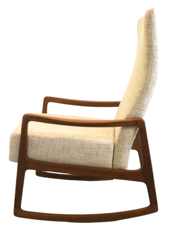 Image 1 of Ole Wanscher for France & Son FD160 rocking chair armchair 'Ulfborg' vintage