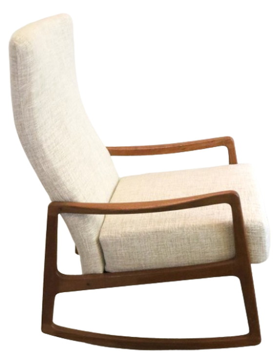 Image 1 of Ole Wanscher for France & Son FD160 rocking chair armchair 'Ulfborg' vintage