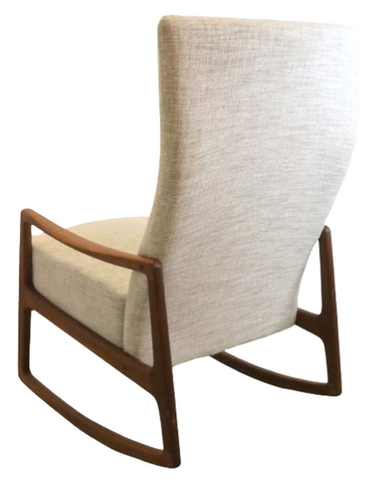 Image 1 of Ole Wanscher for France & Son FD160 rocking chair armchair 'Ulfborg' vintage