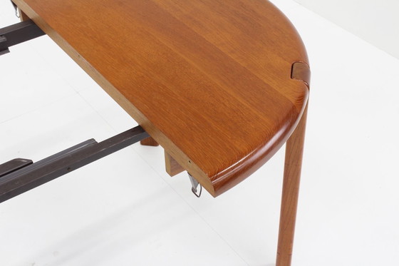 Image 1 of Vintage Danish Round Extendable Dining Table Teak