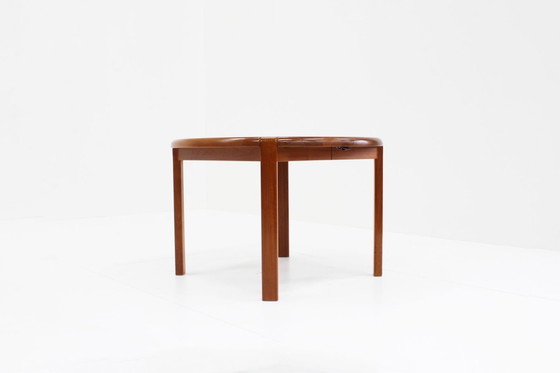 Image 1 of Vintage Danish Round Extendable Dining Table Teak