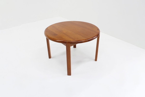 Image 1 of Vintage Danish Round Extendable Dining Table Teak