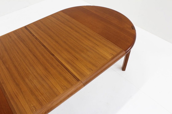 Image 1 of Vintage Danish Round Extendable Dining Table Teak