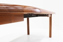 Vintage Danish Round Extendable Dining Table Teak