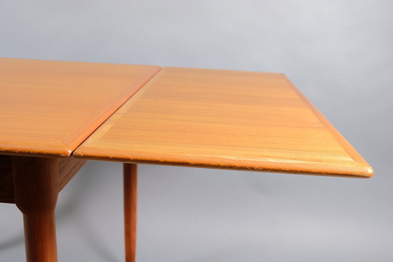 Image 1 of Extendable square mid-century teak dining table