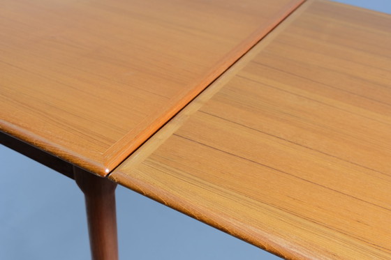 Image 1 of Extendable square mid-century teak dining table