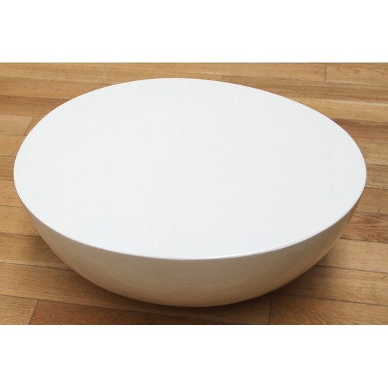 Image 1 of Vintage side table in white stained fiberglass