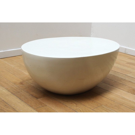 Image 1 of Vintage side table in white stained fiberglass