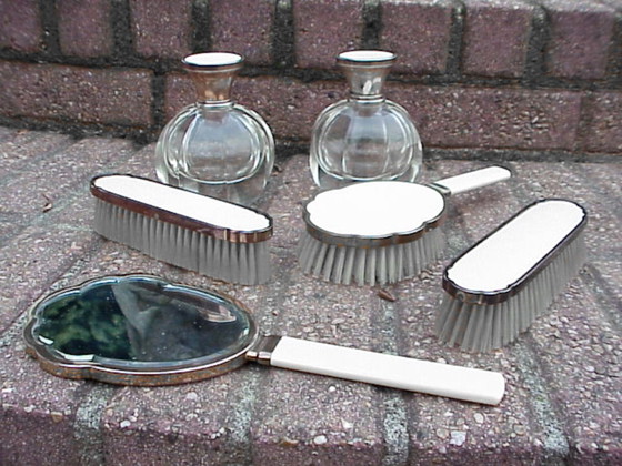 Image 1 of Elegante conjunto de tocador Seguso Italy Design Décò años 30 en vidrio