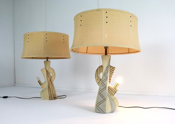 Image 1 of Set Of 2 American Table Lamps Vintage