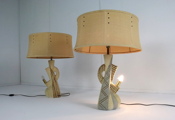 Image 1 of Set Of 2 American Table Lamps Vintage