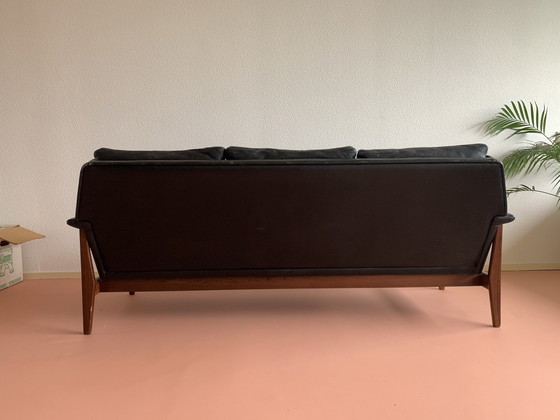 Image 1 of Upper Camp Sofa And Armchair In Rosewood And Leather