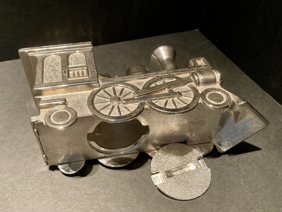 Image 1 of Silver plated Money Box Locomotive