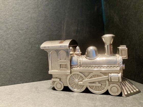 Image 1 of Silver plated Money Box Locomotive