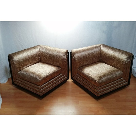 Image 1 of Vintage silk modular sofa by Pierre Cardin, 1970-1980s