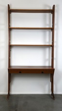 Armoire ouverte/ bibliothèque/ penderie vintage des années 1960 avec 1 tiroir, 3 étagères